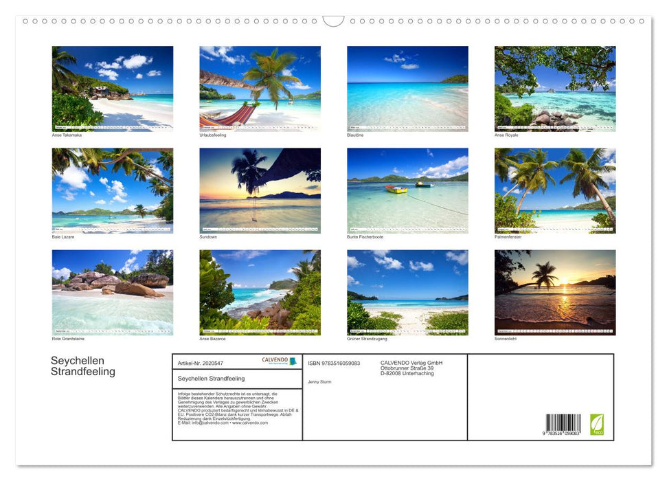 Seychellen Strandfeeling (CALVENDO Wandkalender 2026)