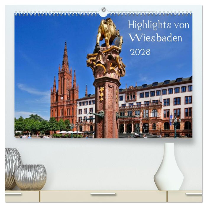 Highlights von Wiesbaden (CALVENDO Premium Wandkalender 2026)