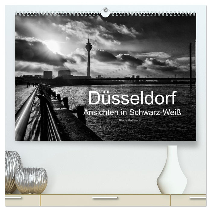 Düsseldorf Ansichten in Schwarz-Weiß (CALVENDO Premium Wandkalender 2026)