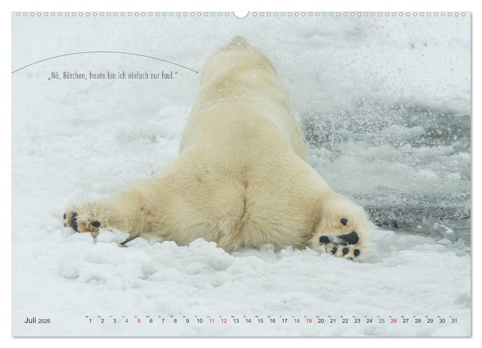 Emotionale Momente: Eisbären - ganz menschlich gesehen. (CALVENDO Premium Wandkalender 2026)