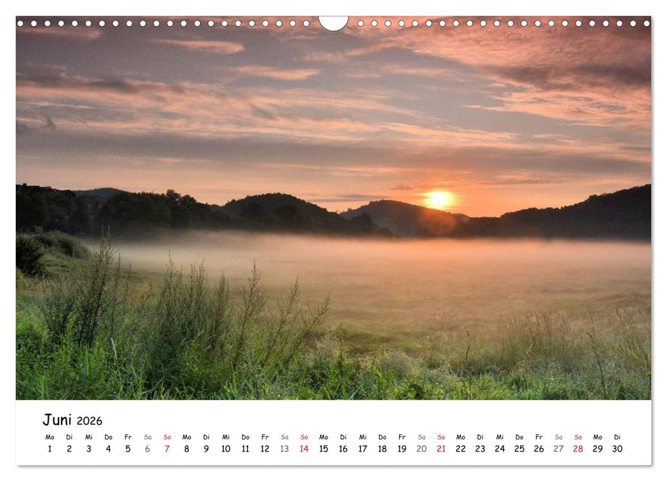Morgendliche Stimmungen in Nordhessen (CALVENDO Wandkalender 2026)