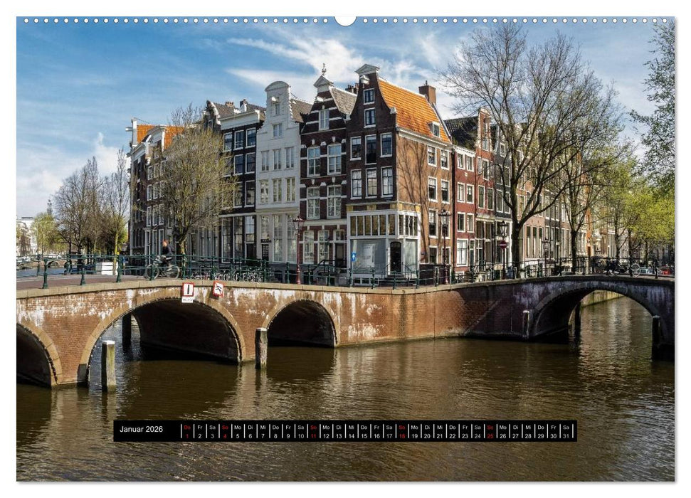 Amsterdam - Impressionen aus dem Grachtengordel (CALVENDO Wandkalender 2026)