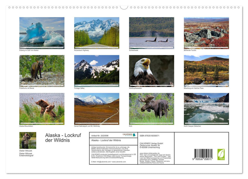 Alaska - Lockruf der Wildnis (CALVENDO Premium Wandkalender 2026)