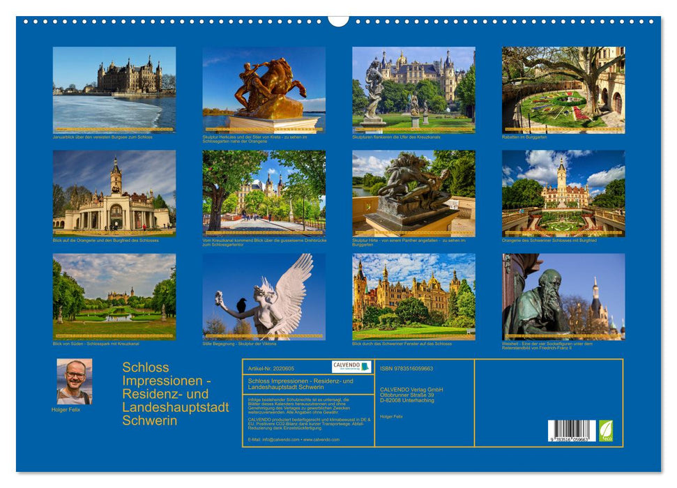 Schloss Impressionen - Residenz- und Landeshauptstadt Schwerin (CALVENDO Wandkalender 2026)