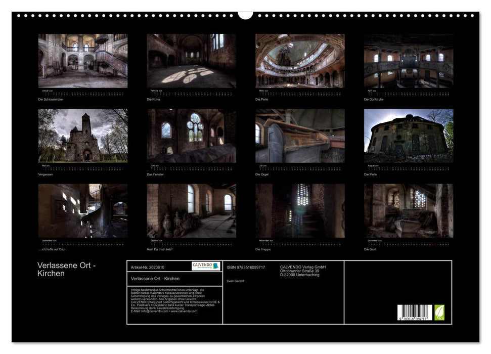 Verlassene Ort - Kirchen (CALVENDO Wandkalender 2026)