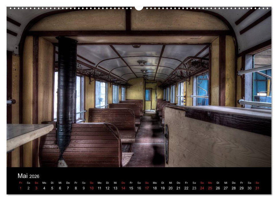 Verlassene Orte - Die Lokomotivwerkstatt (CALVENDO Wandkalender 2026)