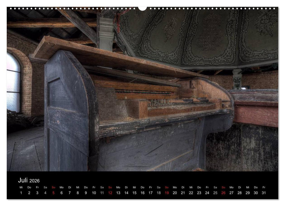 Verlassene Ort - Kirchen (CALVENDO Premium Wandkalender 2026)