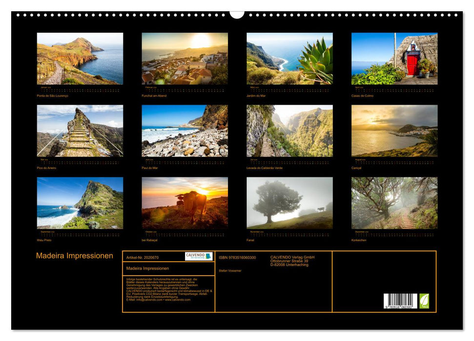 Madeira Impressionen (CALVENDO Wandkalender 2026)