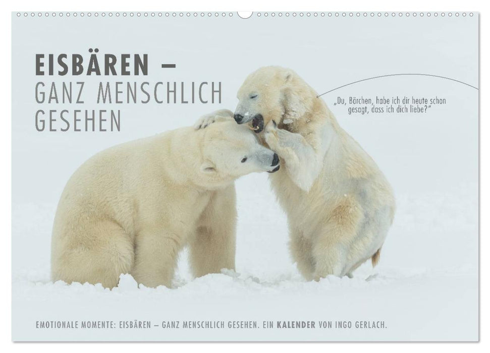 Emotionale Momente: Eisbären - ganz menschlich gesehen. (CALVENDO Wandkalender 2026)