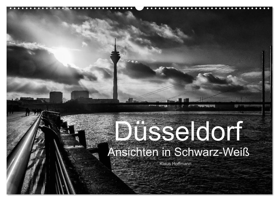 Düsseldorf Ansichten in Schwarz-Weiß (CALVENDO Wandkalender 2026)
