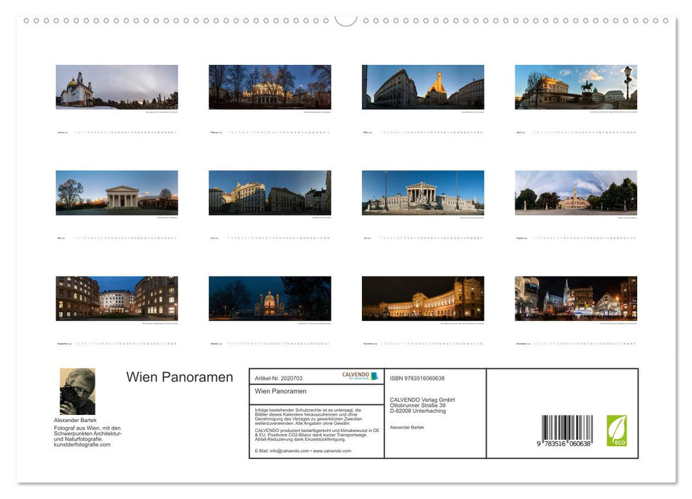 Wien Panoramen (CALVENDO Premium Wandkalender 2026)
