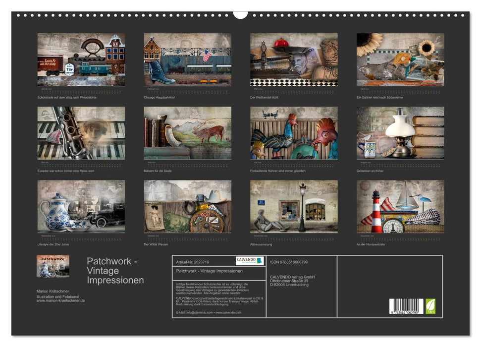 Patchwork - Vintage Impressionen (CALVENDO Wandkalender 2026)