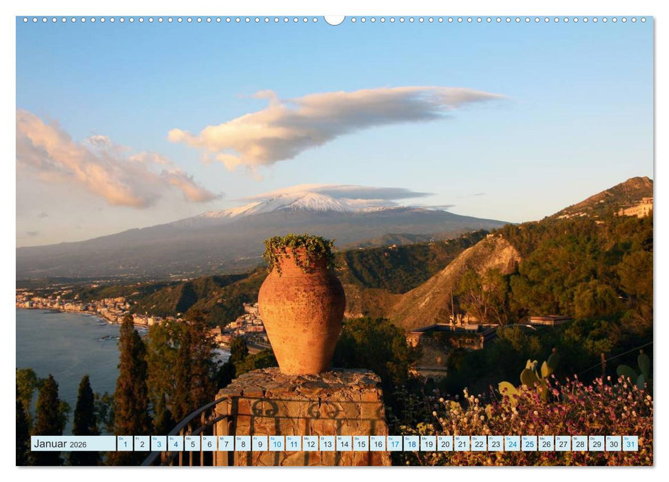 Taormina Siziliens Perle (CALVENDO Premium Wandkalender 2026)