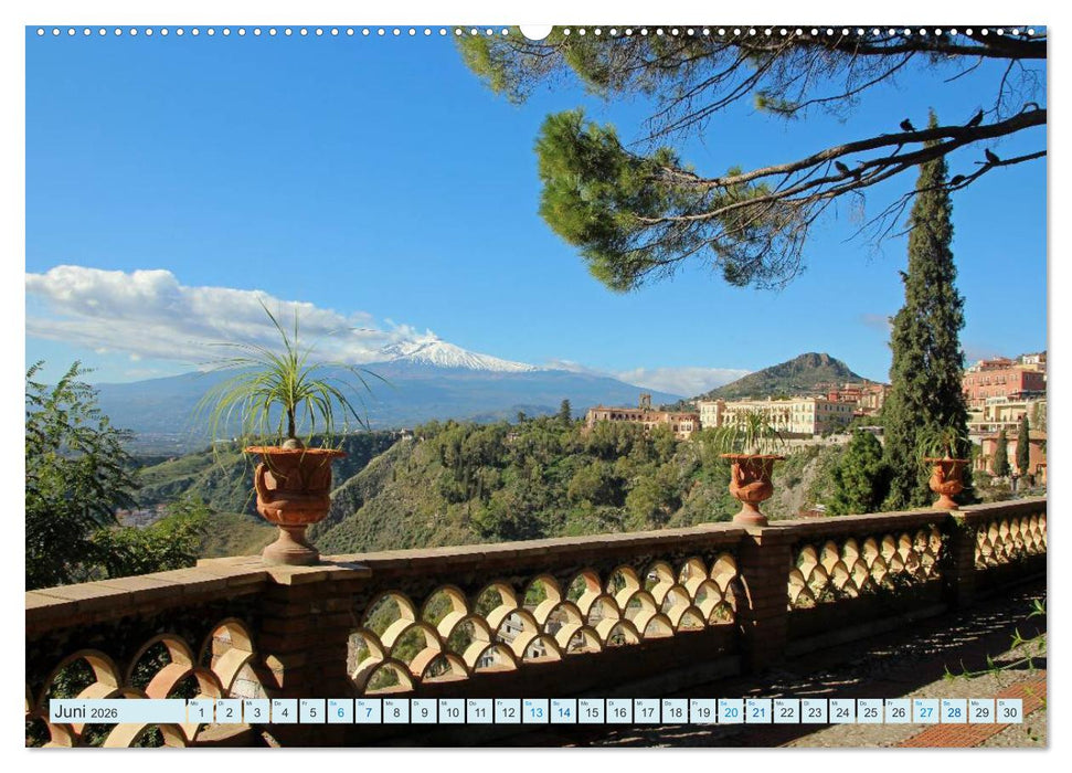 Taormina Siziliens Perle (CALVENDO Premium Wandkalender 2026)