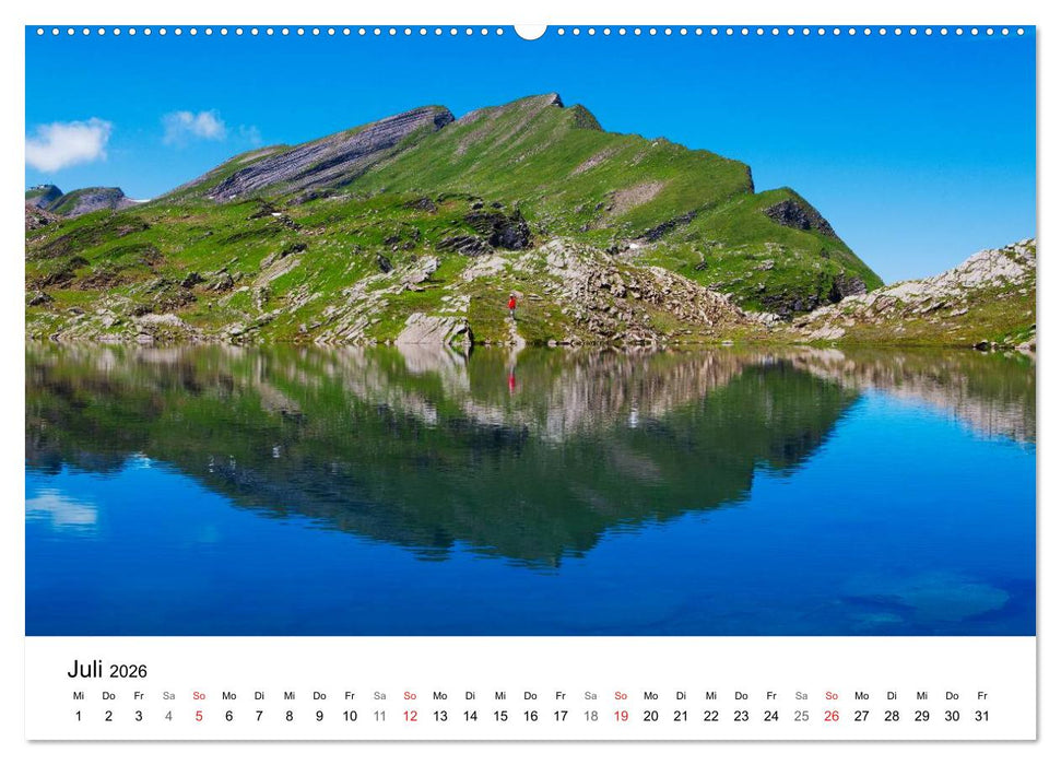 BERGSEEN Schweizer Alpen (CALVENDO Premium Wandkalender 2026)