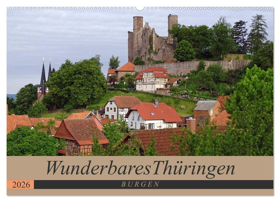 Wunderbares Thüringen - Burgen (CALVENDO Wandkalender 2026)
