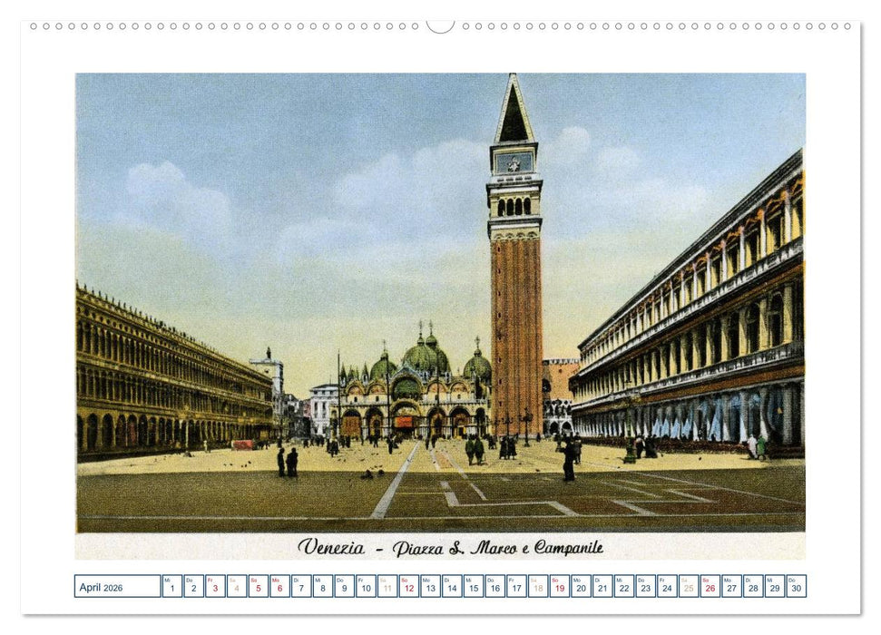Erinnerungen an das alte Venedig: Historische Stiche von der Lagunenstadt (CALVENDO Premium Wandkalender 2026)