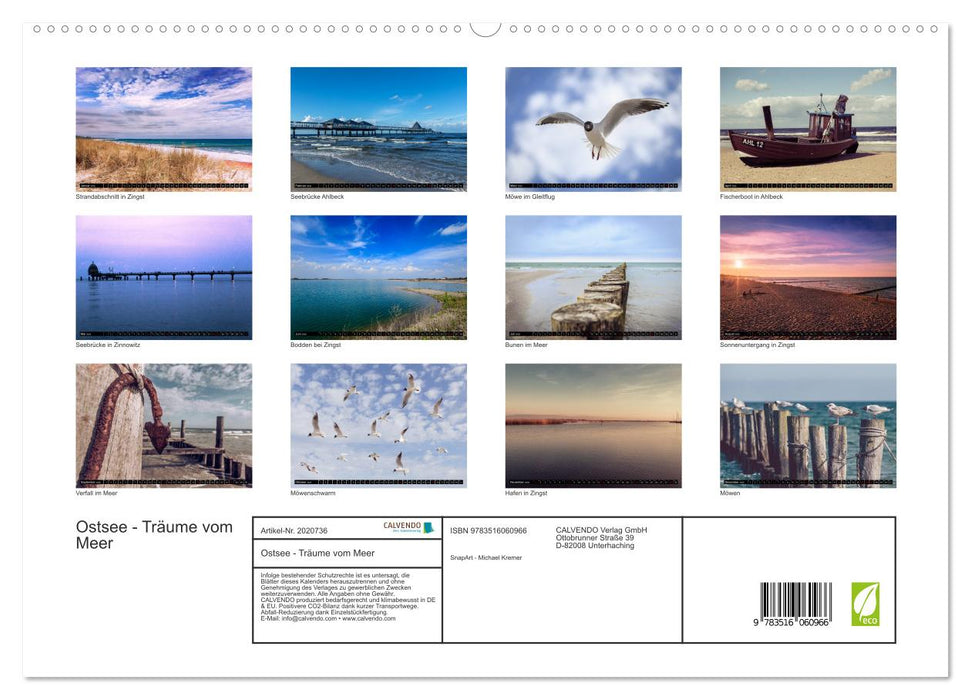 Ostsee - Träume vom Meer (CALVENDO Premium Wandkalender 2026)