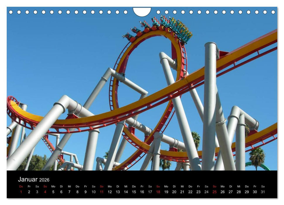 Made for Fear - Der Achterbahnkalender (CALVENDO Wandkalender 2026)