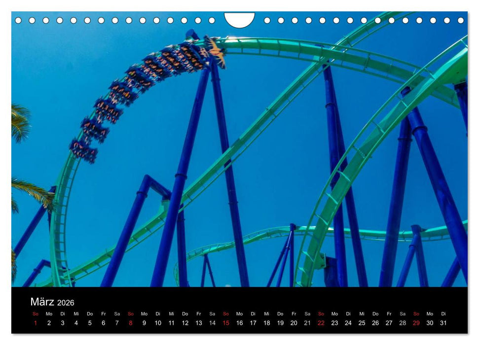 Made for Fear - Der Achterbahnkalender (CALVENDO Wandkalender 2026)