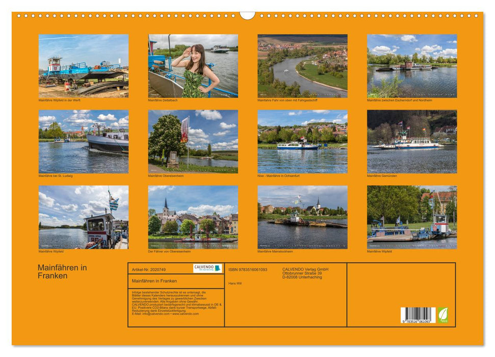 Mainfähren in Franken (CALVENDO Wandkalender 2026)