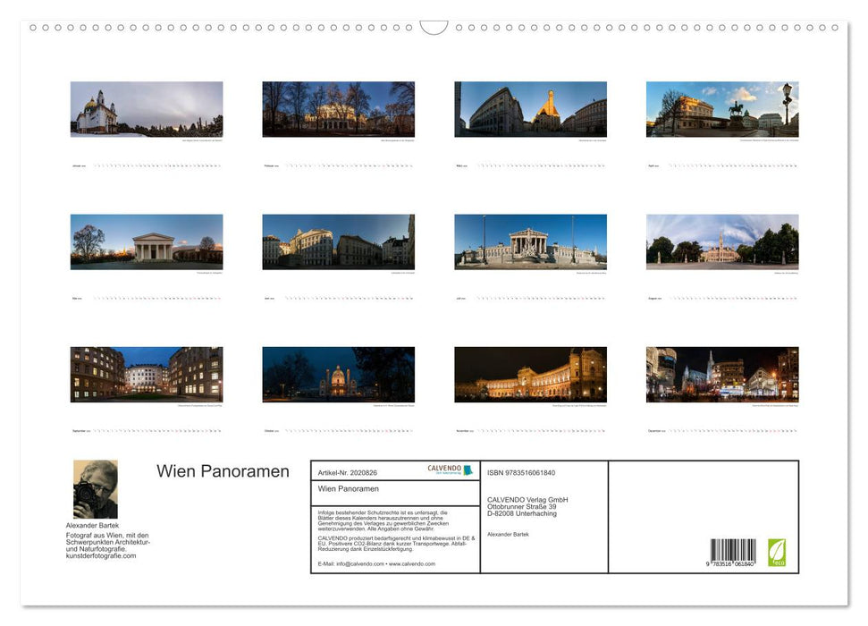Wien Panoramen (CALVENDO Wandkalender 2026)