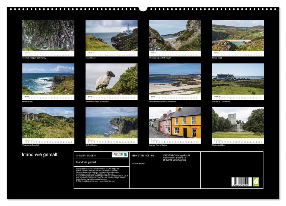 Irland wie gemalt (CALVENDO Wandkalender 2026)