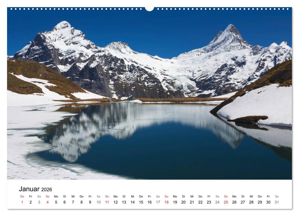 BERGSEEN Schweizer Alpen (CALVENDO Wandkalender 2026)