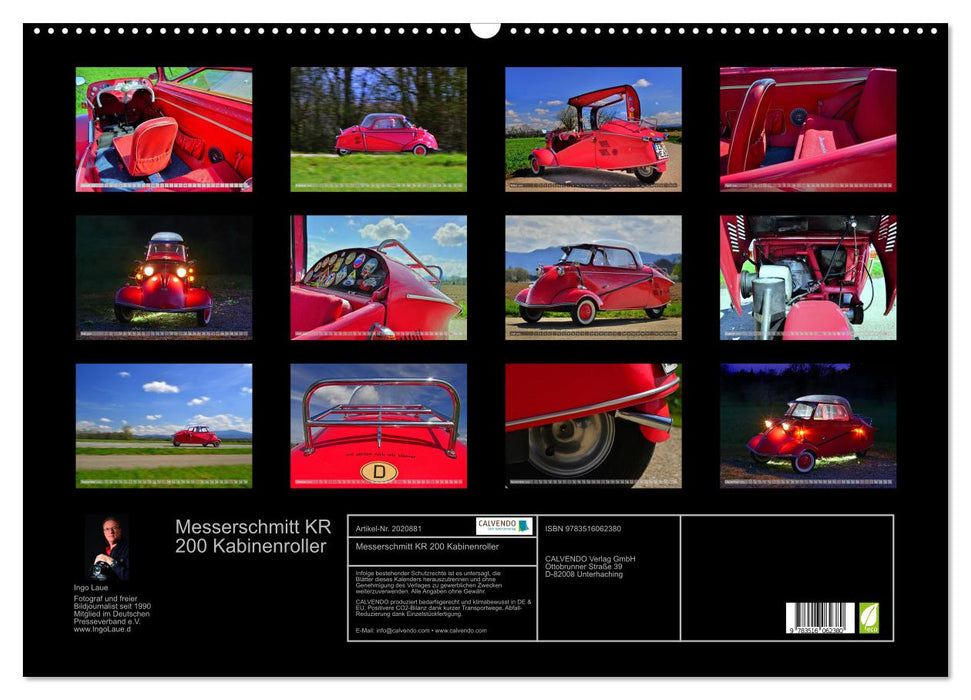 Messerschmitt KR 200 Kabinenroller (CALVENDO Wandkalender 2026)