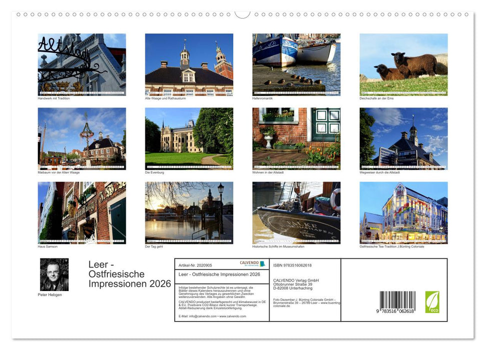 Leer - Ostfriesische Impressionen 2026 (CALVENDO Premium Wandkalender 2026)