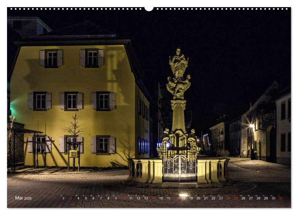 Unterfranken bei Nacht (CALVENDO Premium Wandkalender 2026)