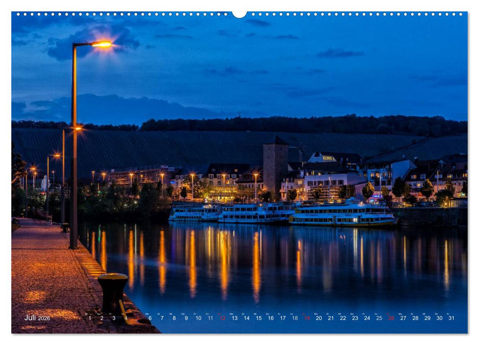 Unterfranken bei Nacht (CALVENDO Premium Wandkalender 2026)