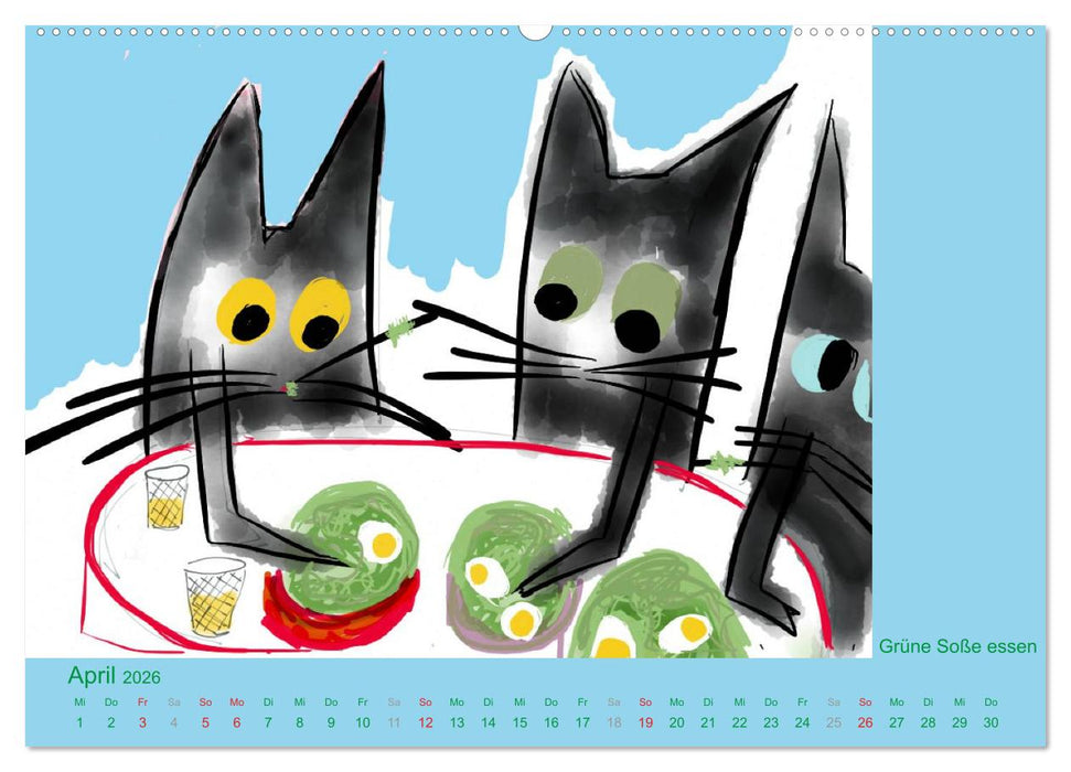 Frau Kami Katze entdeckt Frankfurt am Main (CALVENDO Wandkalender 2026)