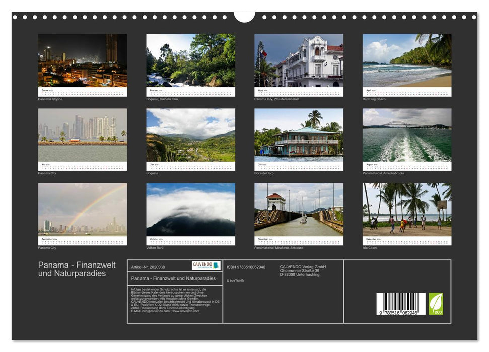 Panama - Finanzwelt und Naturparadies (CALVENDO Wandkalender 2026)