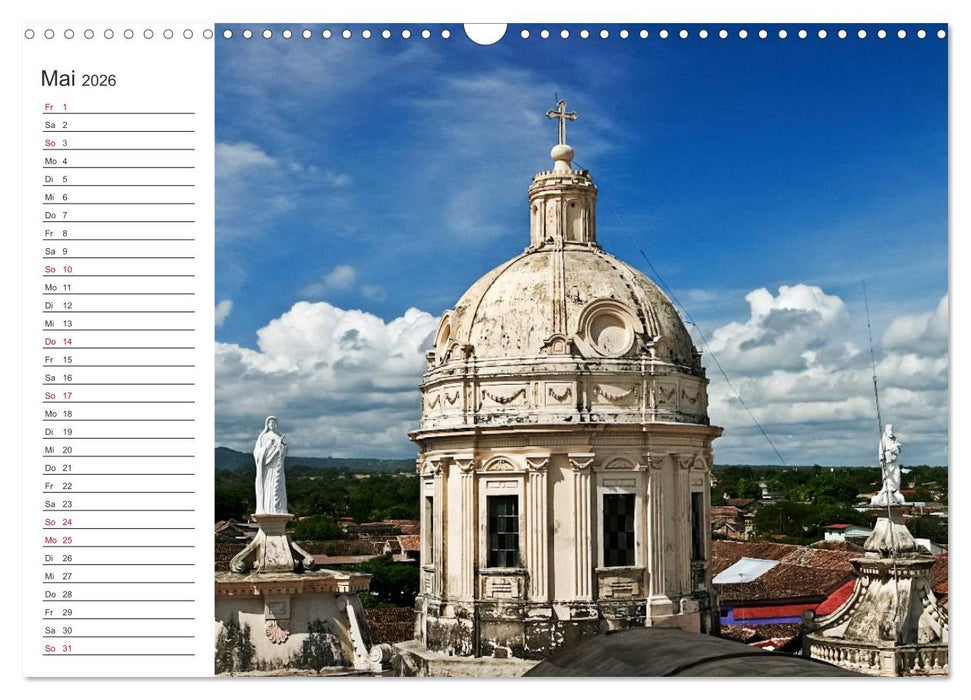 Nicaragua - Vulkane und Kolonialarchitektur (CALVENDO Wandkalender 2026)