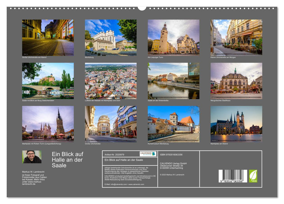 Ein Blick auf Halle an der Saale (CALVENDO Premium Wandkalender 2026)