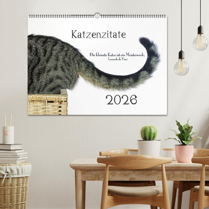 Katzenzitate 2026 (CALVENDO Wandkalender 2026)
