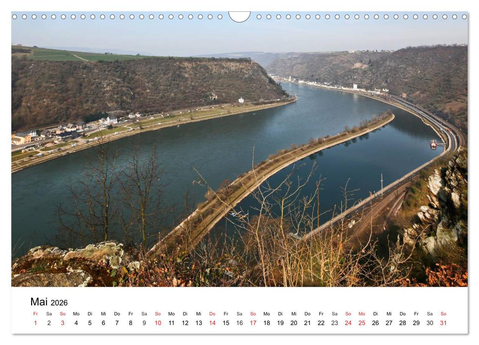 Rhein und Burgen (CALVENDO Wandkalender 2026)