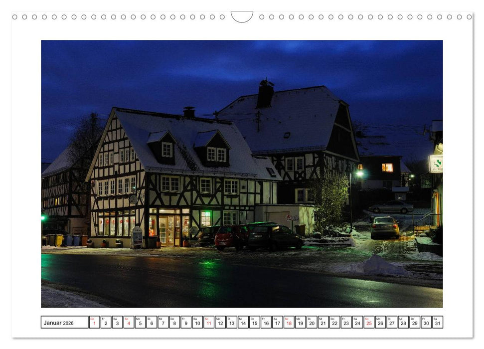 Blaue Stunde im Siegerland (CALVENDO Wandkalender 2026)