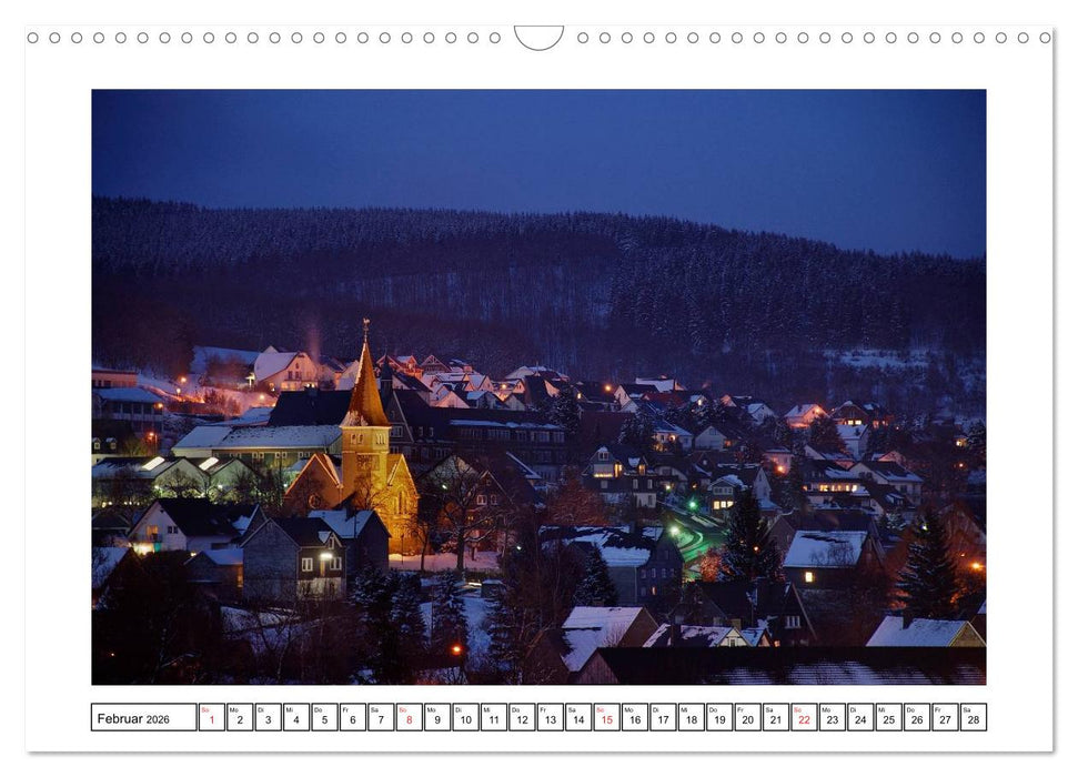 Blaue Stunde im Siegerland (CALVENDO Wandkalender 2026)