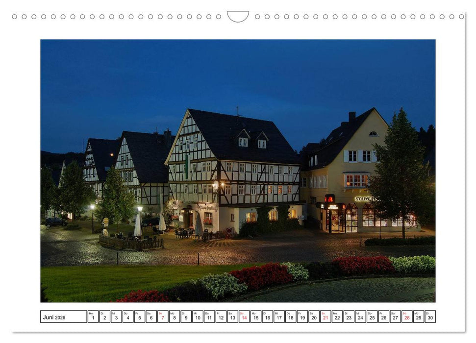 Blaue Stunde im Siegerland (CALVENDO Wandkalender 2026)