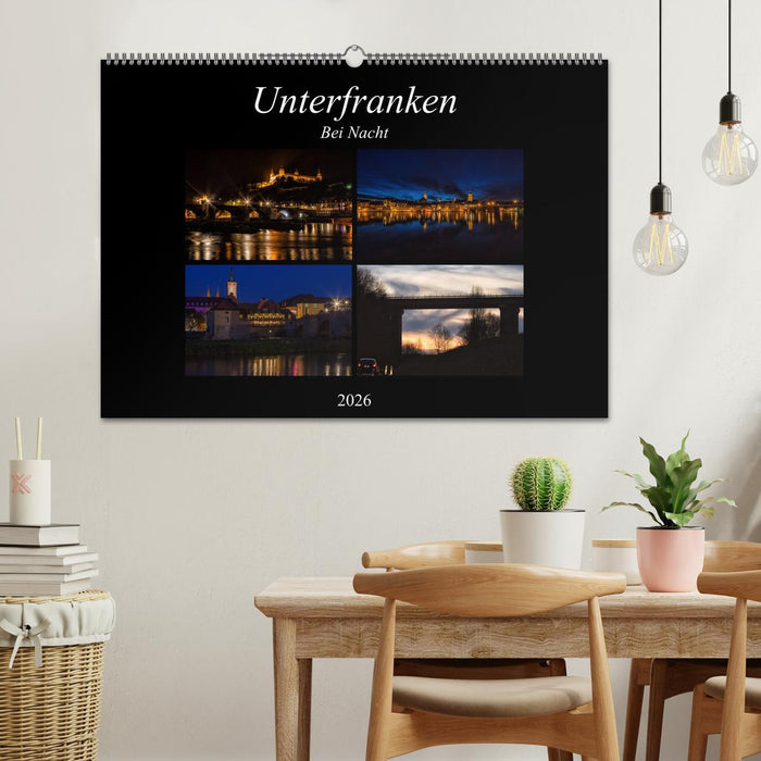 Unterfranken bei Nacht (CALVENDO Wandkalender 2026)