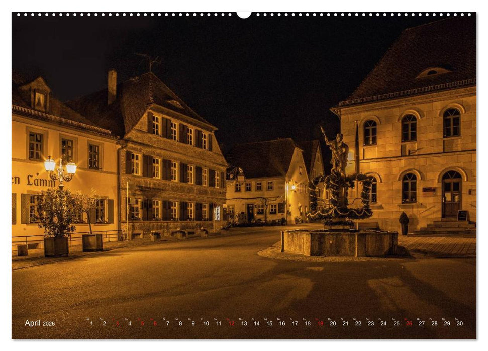 Unterfranken bei Nacht (CALVENDO Wandkalender 2026)