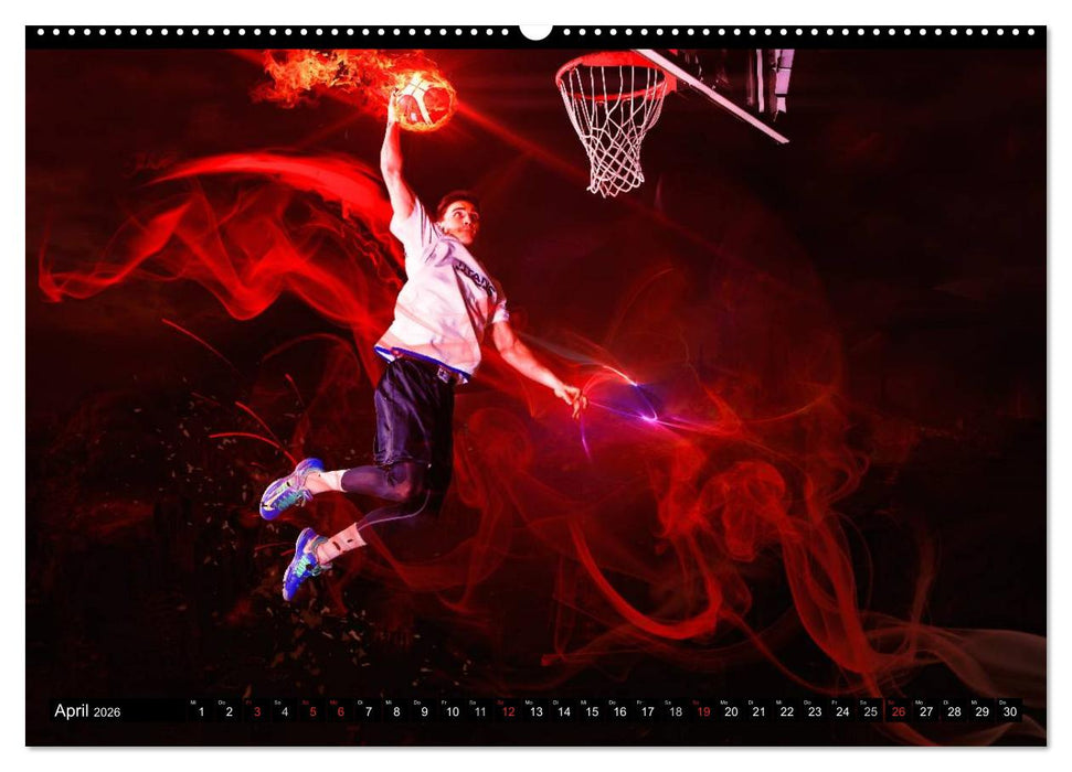 Basketball Fantasiewelten (CALVENDO Premium Wandkalender 2026)
