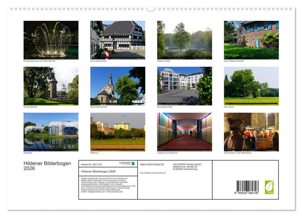 Hildener Bilderbogen 2026 (CALVENDO Premium Wandkalender 2026)