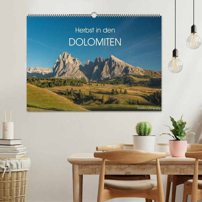 Herbst in den Dolomiten (CALVENDO Wandkalender 2026)