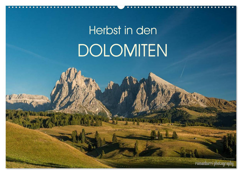 Herbst in den Dolomiten (CALVENDO Wandkalender 2026)