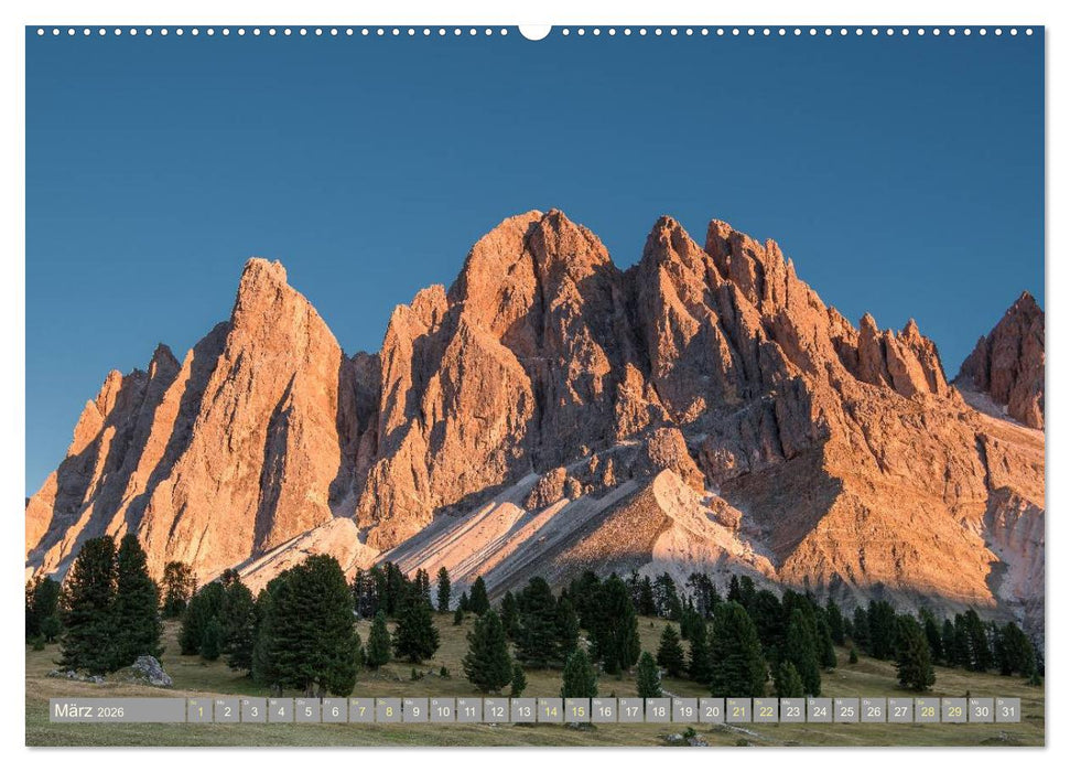 Herbst in den Dolomiten (CALVENDO Wandkalender 2026)