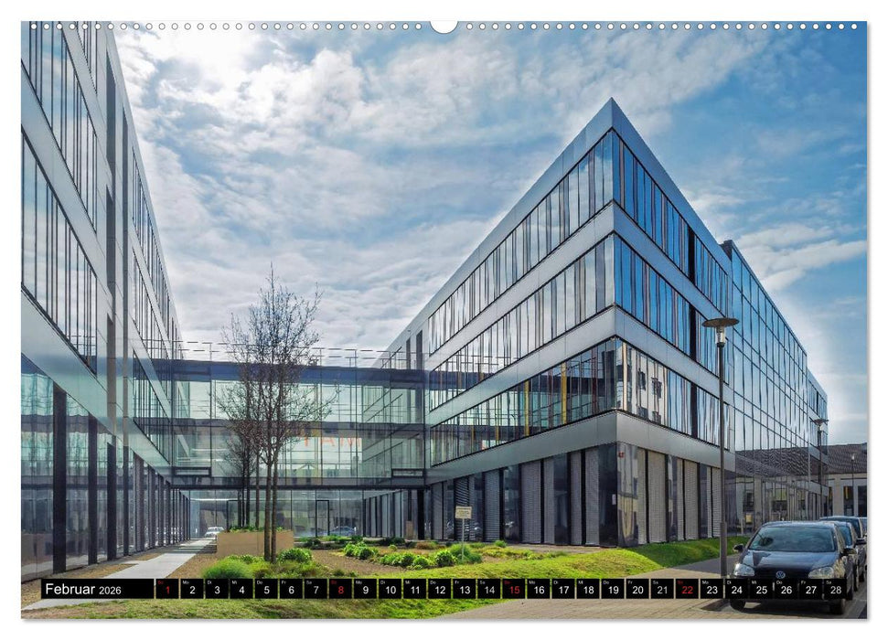 Mannheim Modern. Zeitgenössische Architektur in der Quadratestadt. (CALVENDO Wandkalender 2026)