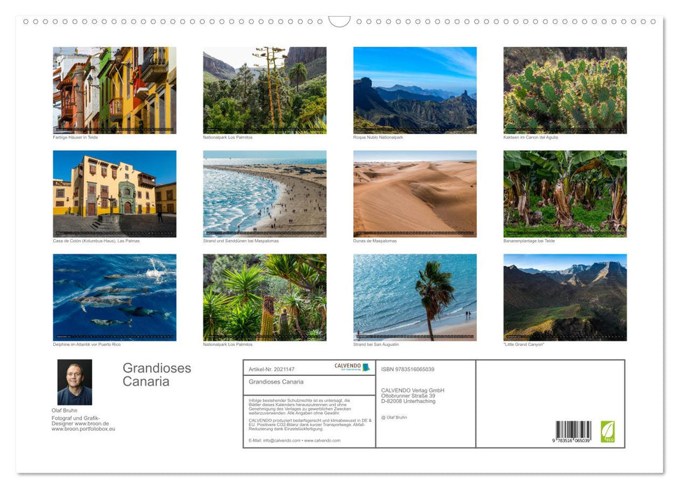 Grandioses Canaria (CALVENDO Wandkalender 2026)